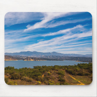 Tapis De Souris Lake Cachuma Panorama Santa Ynez Mountain Photo