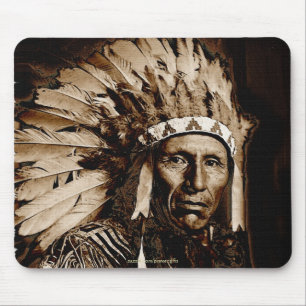 Tapis De Souris Lakota Historic Native American Chief Eagle Dog