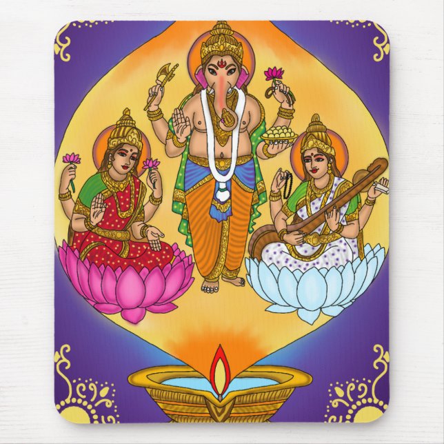 Tapis De Souris Lakshmi Ganesh Mouse Pad (Devant)