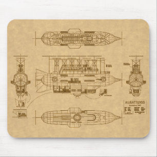 Tapis De Souris L'Albatros de Robur du "Maître du Monde"