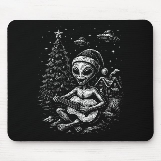 Tapis De Souris L'Alien aime Noël  (Devant)