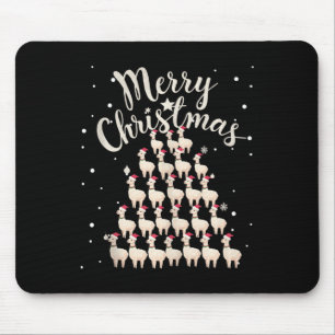 Tapis De Souris Lama Xmas Tree Llamas Christmas Tree Débardeur1