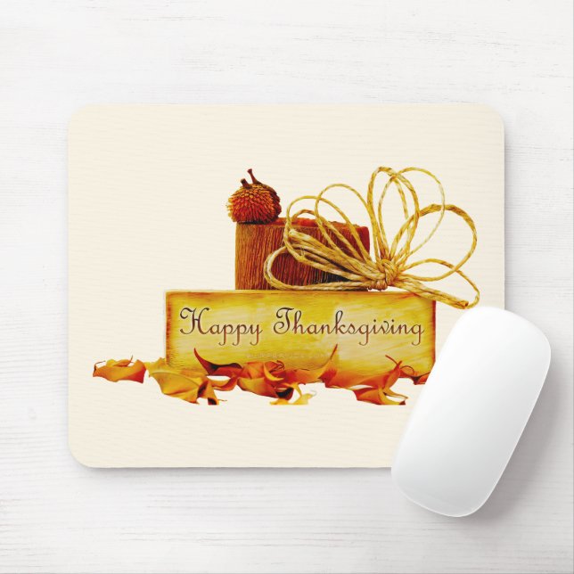 Tapis De Souris l'ambiance chaleureuse et festive de Thanksgiving  (Avec souris)