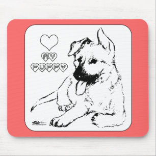 Tapis De Souris L'amour des chiots