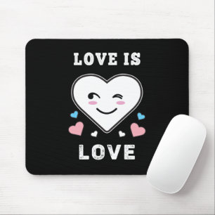 Tapis De Souris L'Amour Du Visage Du Coeur Est L'Amour La Fierté T