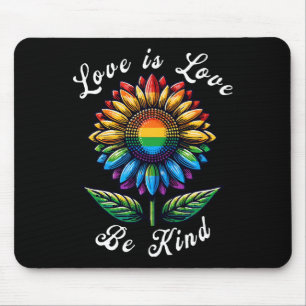 Tapis De Souris L'amour est l'amour Rainbow Sunflower LGBT+ Gay Le