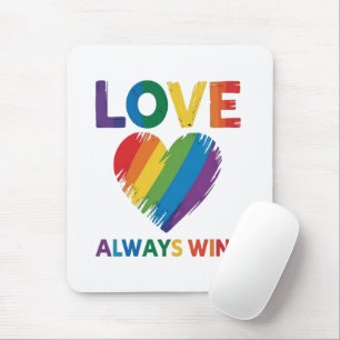 Tapis De Souris L'amour gagne toujours LGBT