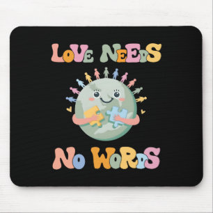 Tapis De Souris L'amour n'a pas besoin de mots Sensibilisation sur