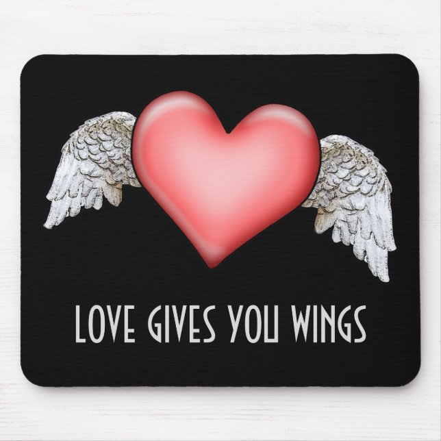 Tapis De Souris L'amour vous donne des ailes (Devant)