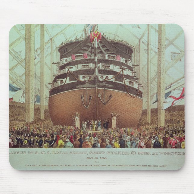 Tapis De Souris Lancement de H.M.S. Royal Albert, vapeur de vis (Devant)