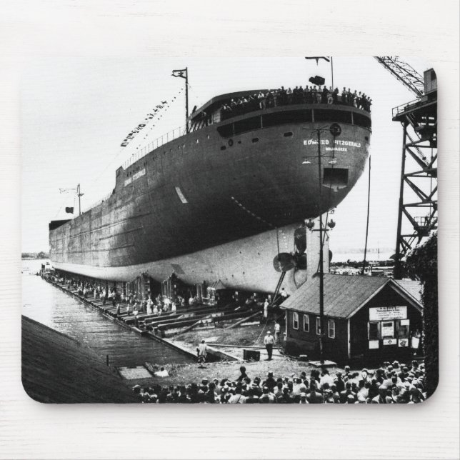 Tapis De Souris Lancement d'Edmund Fitzgerald 6-8-1958 (#1) (Devant)