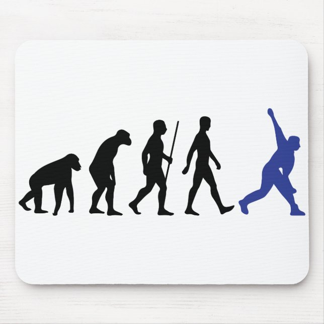 Tapis De Souris Lanceur d'évolution de joueur de cricket (Devant)