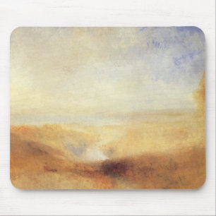 Tapis De Souris Landscape with Distant River Bay by Joseph Turner