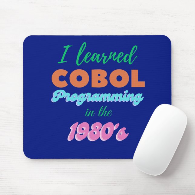 Tapis De Souris Langage de programmation Cobol appris dans les ann (Avec souris)