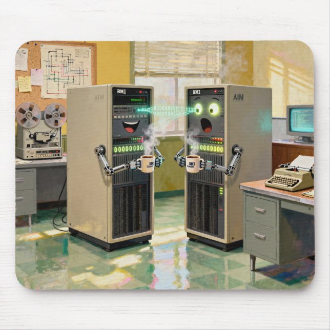 Tapis De Souris « Langage Machine » - Technologie humoristique     (Devant)