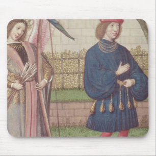 Tapis De Souris L'ange de l'amour apparaissant à un amant dans le