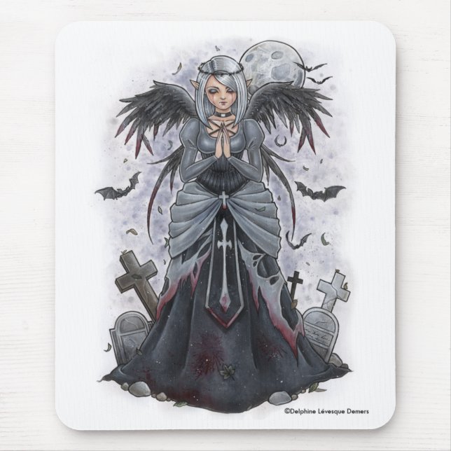 Tapis De Souris L'ange foncé Mousepad de prêtresse (Devant)