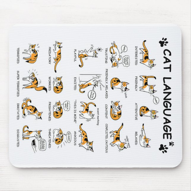 Tapis De Souris Langue de chat, Drôle Chat Kitten, Aimer Idée cade (Devant)