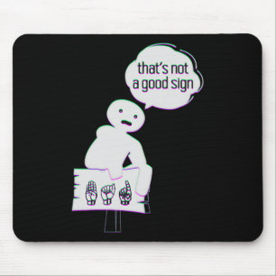 Tapis De Souris Langue des signes ASL Amérique de la main Talking 