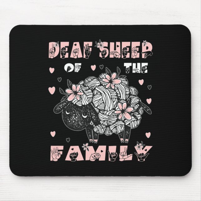 Tapis De Souris Langue des signes de la main geste de la main Lang (Devant)