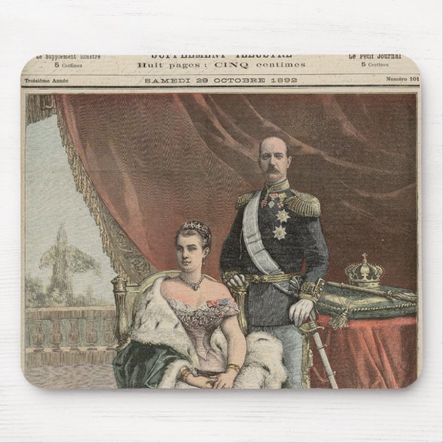 Tapis De Souris L'anniversaire de noces d'argent du roi (Devant)