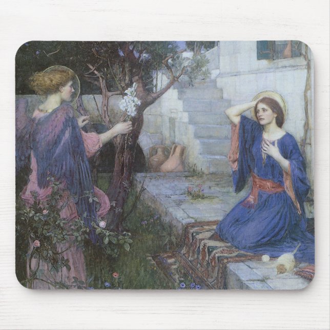 Tapis De Souris L'Annonciation par John William Waterhouse (Devant)