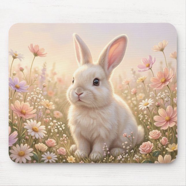 Tapis De Souris Lapin Blanc (Devant)