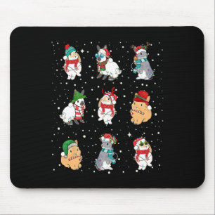 Tapis De Souris Lapin Dans Les Lumières De Noël Fantastique Lapin 