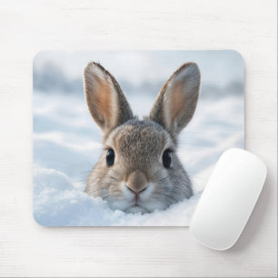 Tapis De Souris Lapin dans une congère profonde