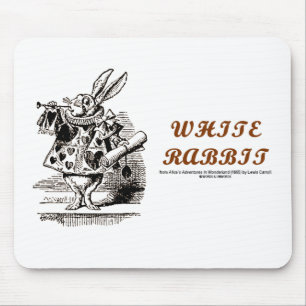 Tapis De Souris Lapin de blanc du pays des merveilles