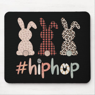 Tapis De Souris Lapin de Pâques Hip Hop Printemps Mignon