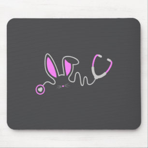 Tapis De Souris Lapin de Pâques infirmière docteur oeuf oreilles s