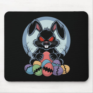 Tapis De Souris Lapin de Pâques méchant épouvantable horreur aux y