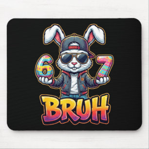 Tapis De Souris Lapin de Pâques Mème Bruh – Drôle 6 7 Œufs de Pâqu