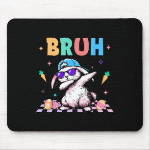 Tapis De Souris Lapin de Pâques qui fait le dab Bruh Jour de Pâque