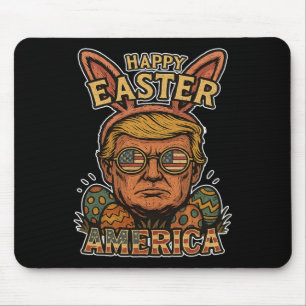 Tapis De Souris Lapin de Pâques Trump chasse aux œufs de Pâques pr