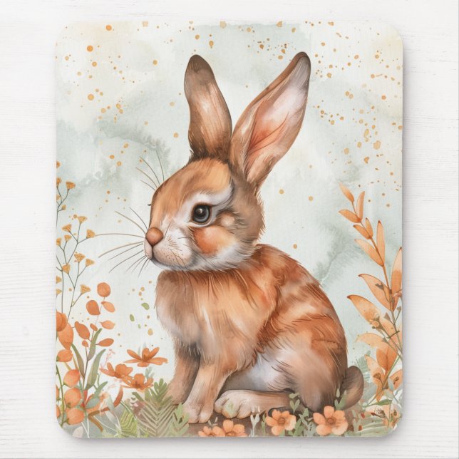 Tapis De Souris Lapin de printemps mignon (Devant)