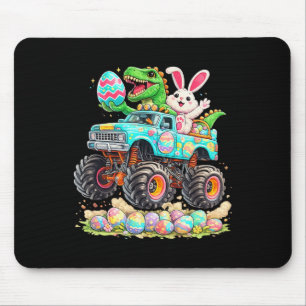 Tapis De Souris Lapin dinosaure avec camion de Pâques chasse aux œ