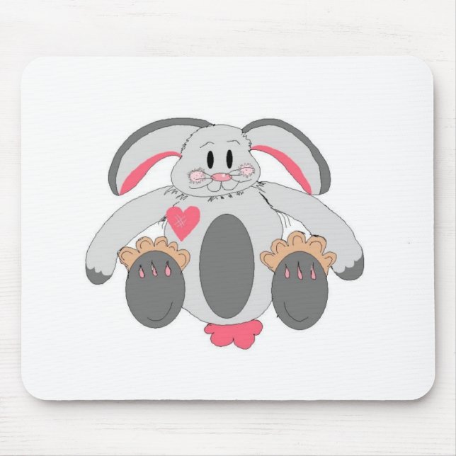 Tapis De Souris Lapin drôle et flasque (Devant)