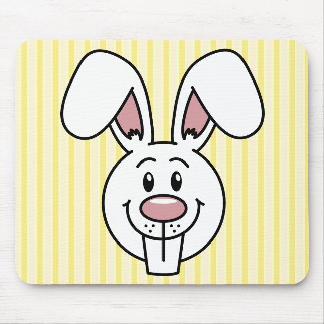 Tapis De Souris Lapin (Jaune) Mousepad (Devant)