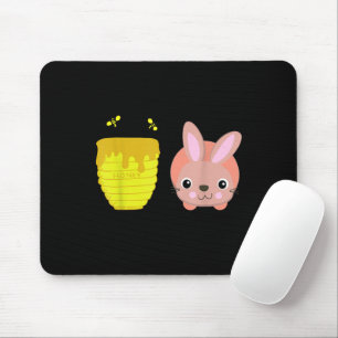 Tapis De Souris Lapin Miel Douce & Drôle Amoureux des Animaux