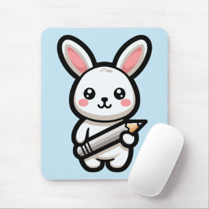 Tapis De Souris Lapin Mignon Studieux