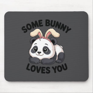 Tapis De Souris Lapin Panda Mignon Certains Lapin T'aime