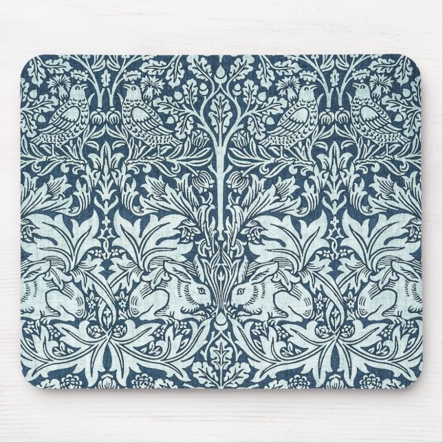 Tapis De Souris Lapins blancs - William Morris (Devant)