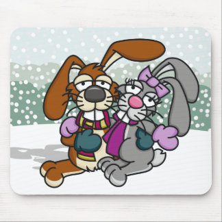 Tapis De Souris Lapins Mousepad d'amour