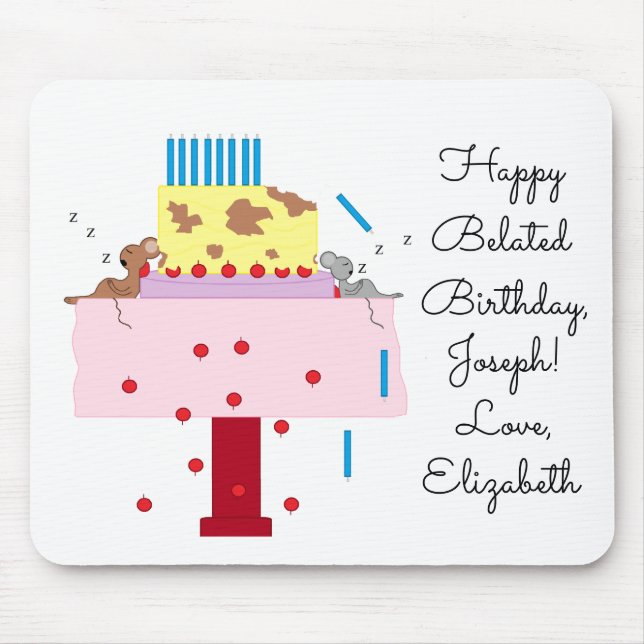 Tapis De Souris L'après-midi Nap- Anniversaire : (Devant)