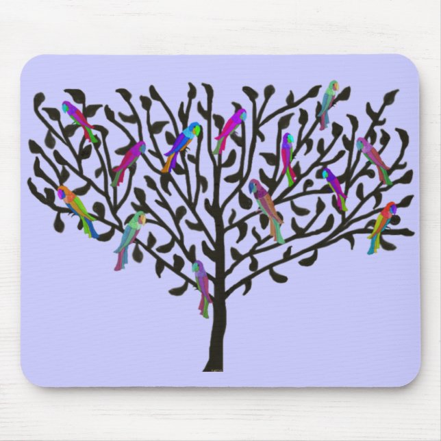 Tapis De Souris L'arbre Mousepad de perroquet (Devant)