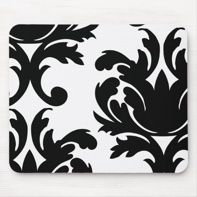 Tapis De Souris large et noir bold damask (Devant)