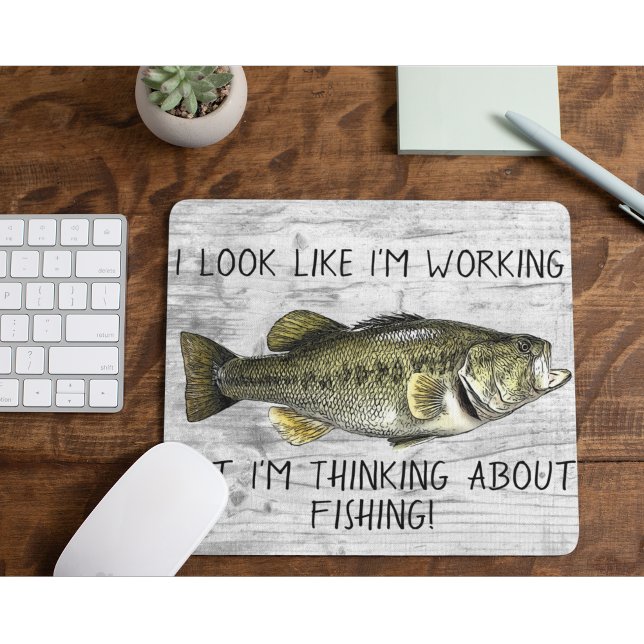 Tapis De Souris Largemouth Bass Fishing Work Funny Angler Cool (Funny Largemouth Bass Mouse pad)
