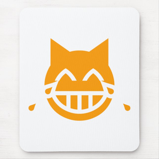 Tapis De Souris Larmes de la Joie Chat Emoji (Devant)